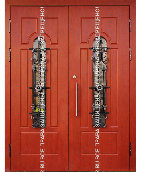 Железная входная уличная дверь МДФ 2038 Железная входная уличная дверь МДФ 2038